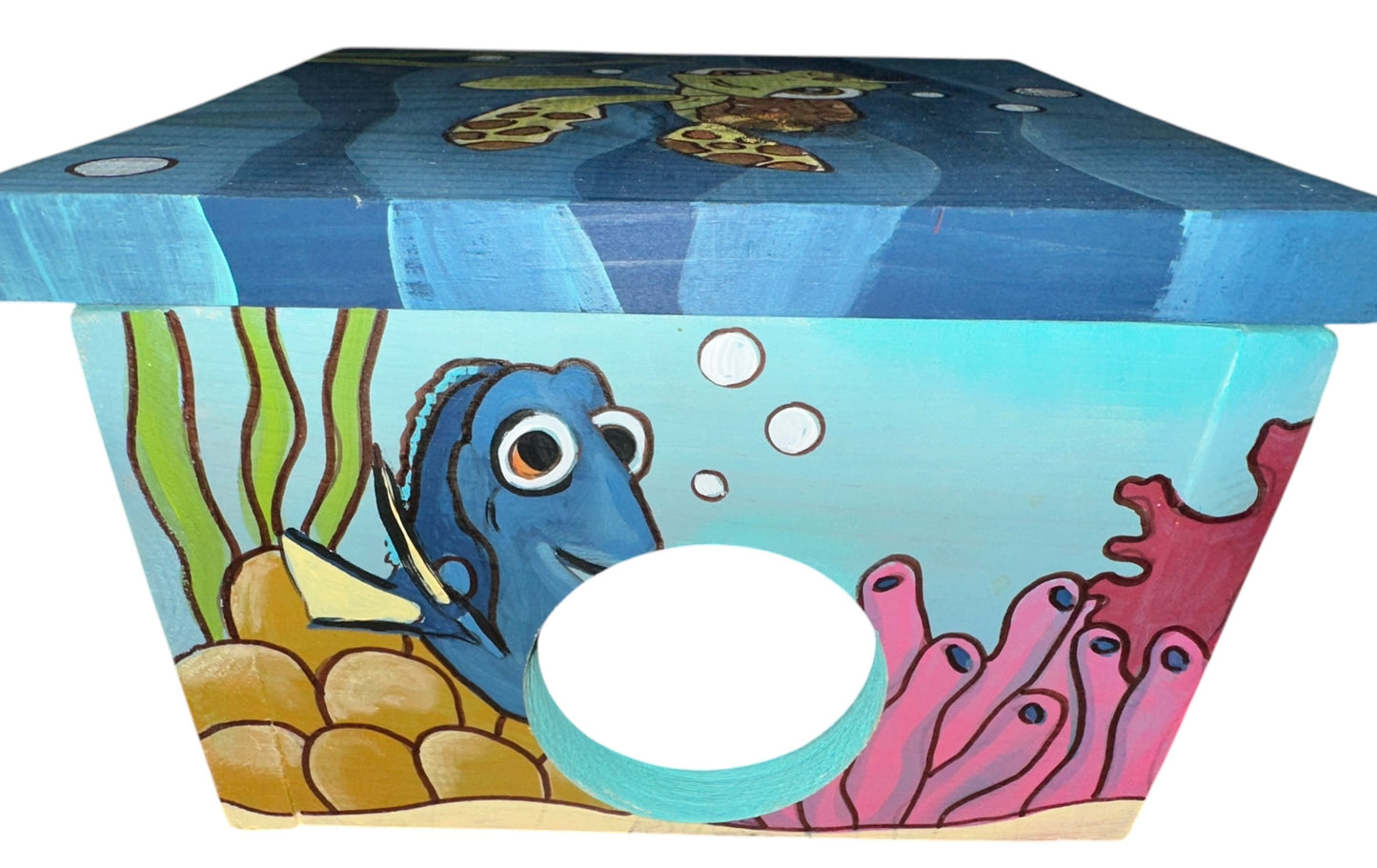 Custom hand painted art Hamster wooden house, “Finding Nemo” CUTE,  premium quality, very durable: Hamsters/ Rats, Gerbils, Mice