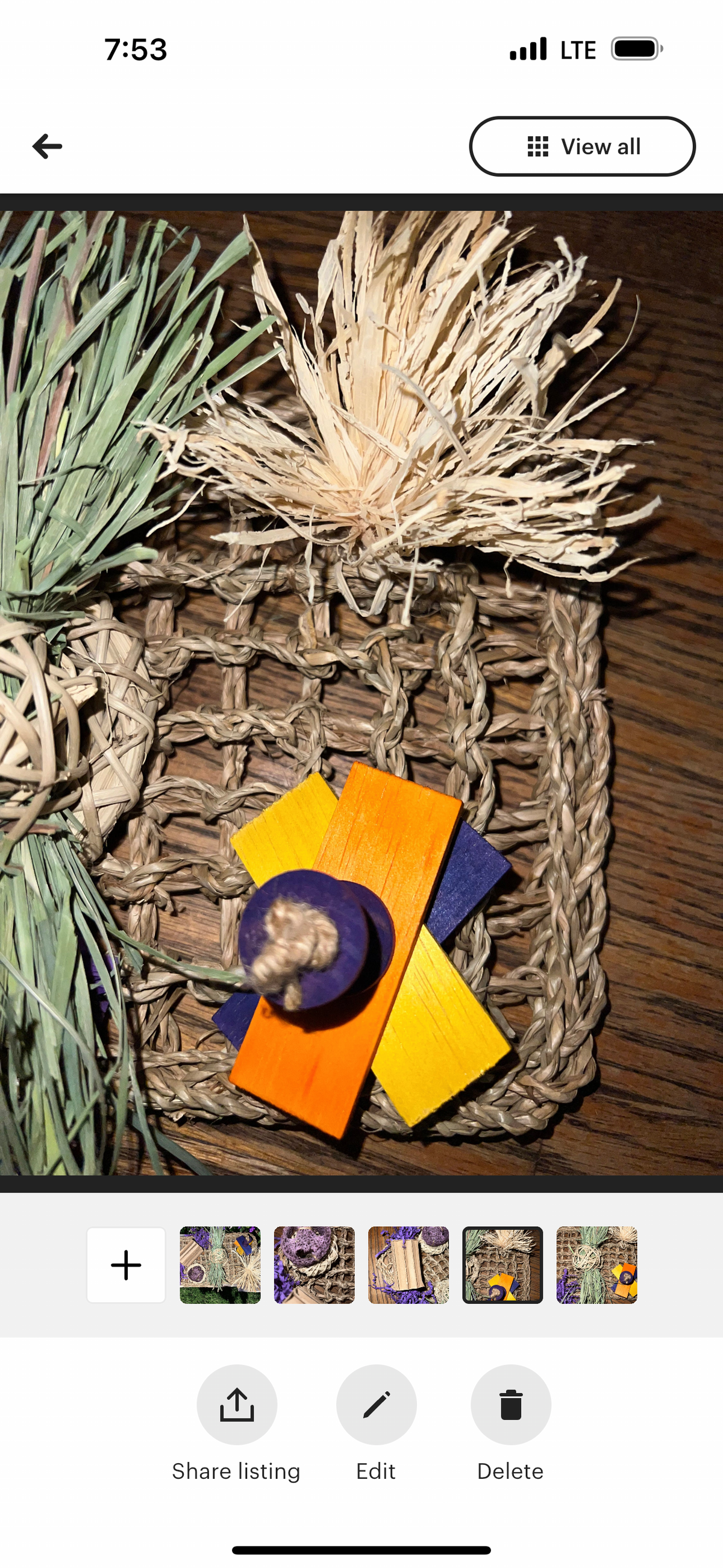Small Pet Sea Grass Forage Activity Mat All Natural Chew Toy | Bunny Rabbits, Chinchillas, Guinea Pigs, Rats Small Animals