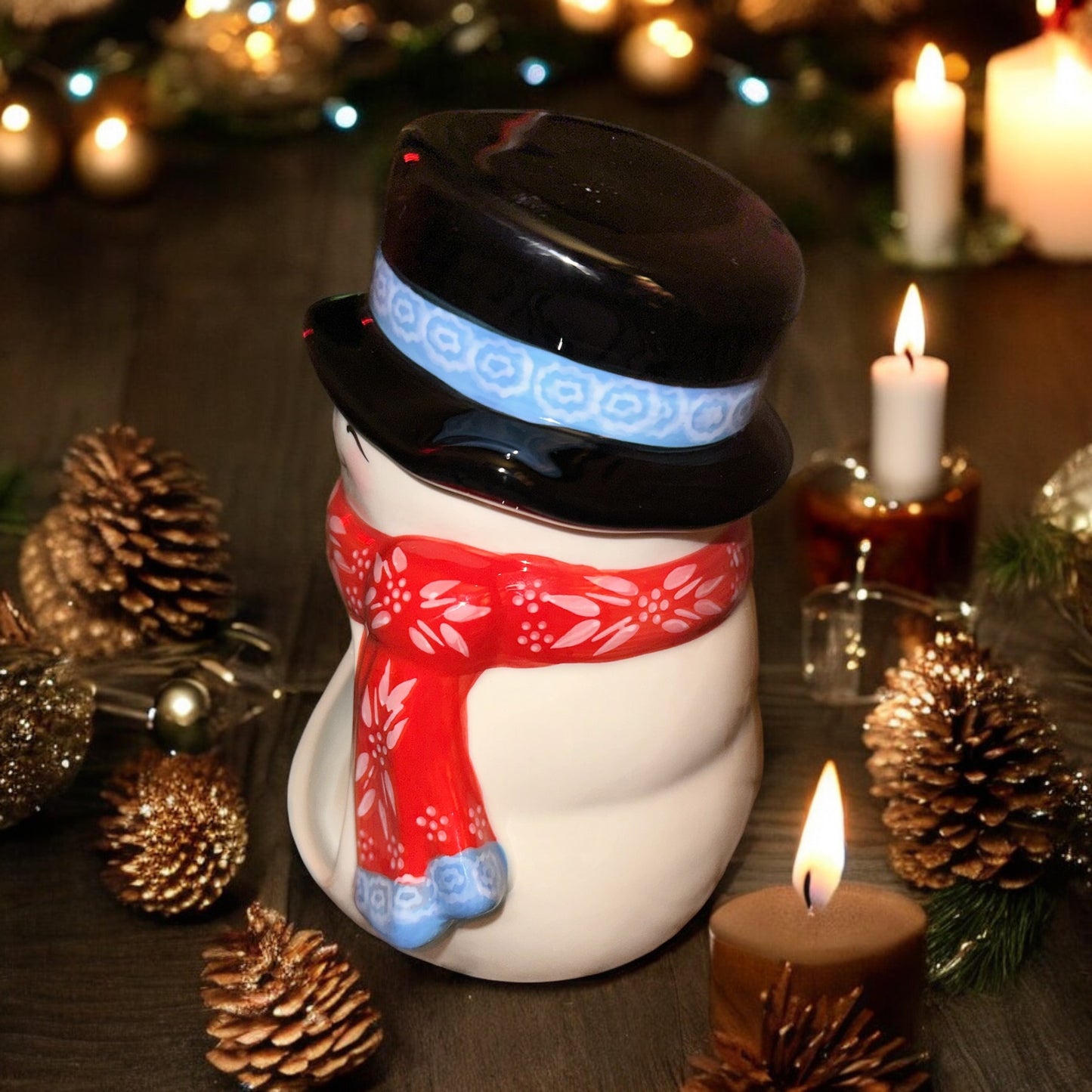 ADORABLE!! Temp-Tations By Tara Holiday Snowman Sponge holder, small animal hide, NEW