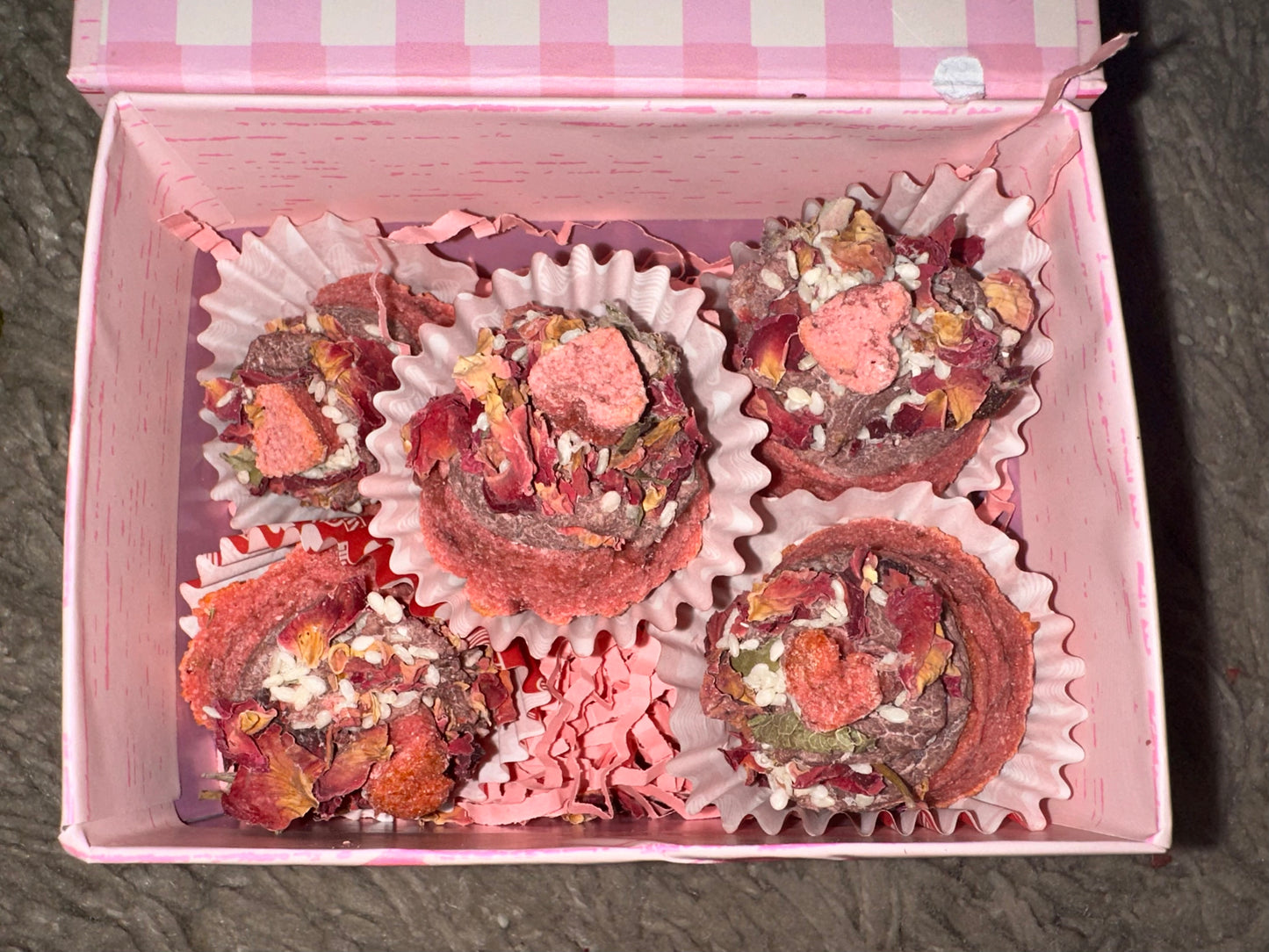 Raspberry Heart Cupcakes/Hamsters/Mice/Gerbils/Rats