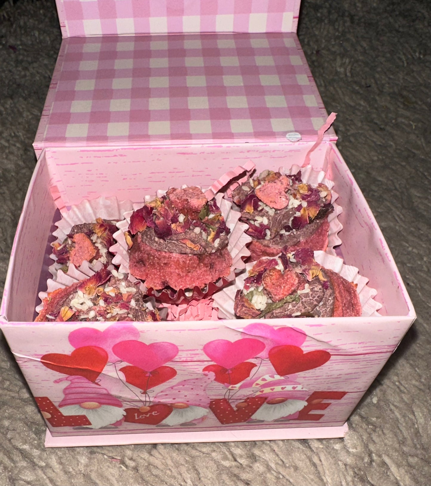 Raspberry Heart Cupcakes/Hamsters/Mice/Gerbils/Rats